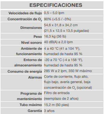 Concentrador de oxígeno Companion 5