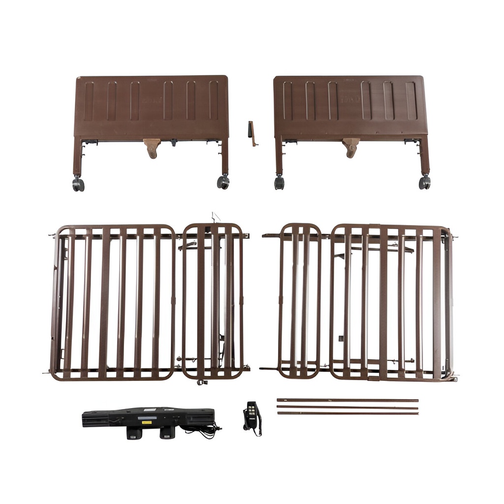 Cama semi eléctrica Delta Pro con barandas