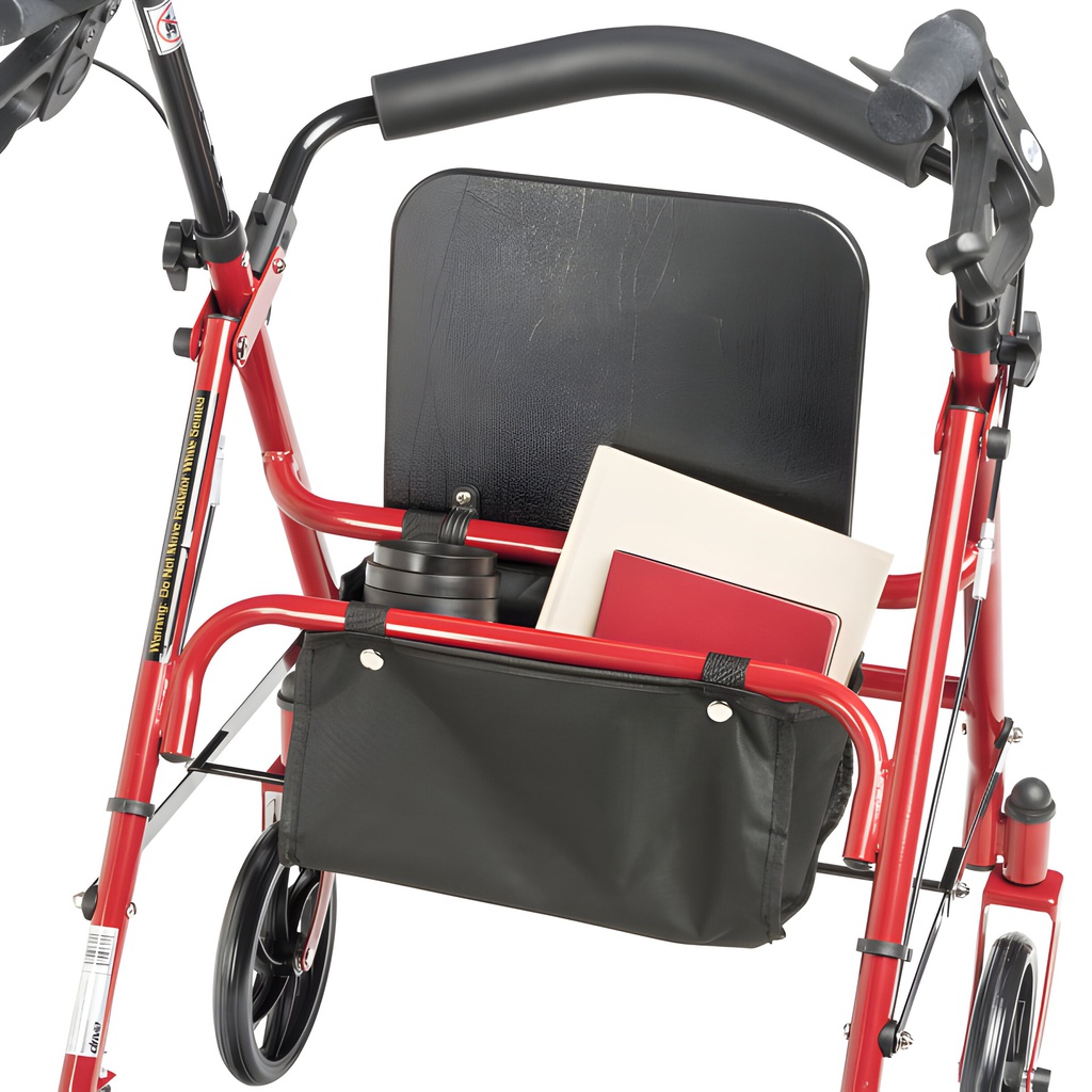 Andadera con asiento tipo rollator 4 ruedas de 7.5&quot;