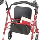 Andadera con asiento tipo rollator 4 ruedas de 7.5&quot;