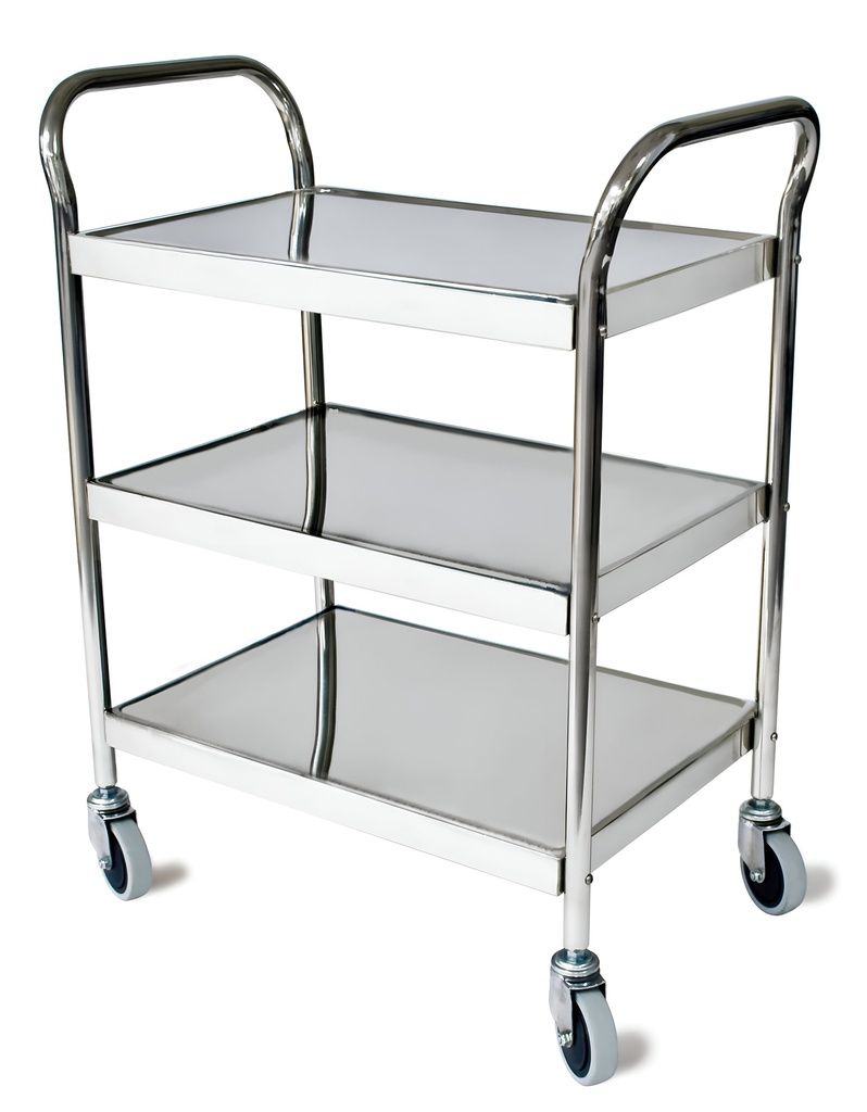 Carrito de acero inoxidable para instrumentos quirúrgicos