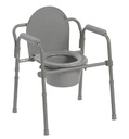 Inodoro portátil plegable profundo con tapa/Commode folding Drive Medical