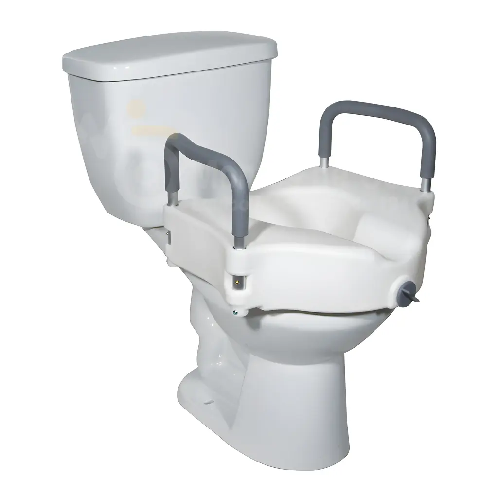 Elevador de inodoro con brazos removibles