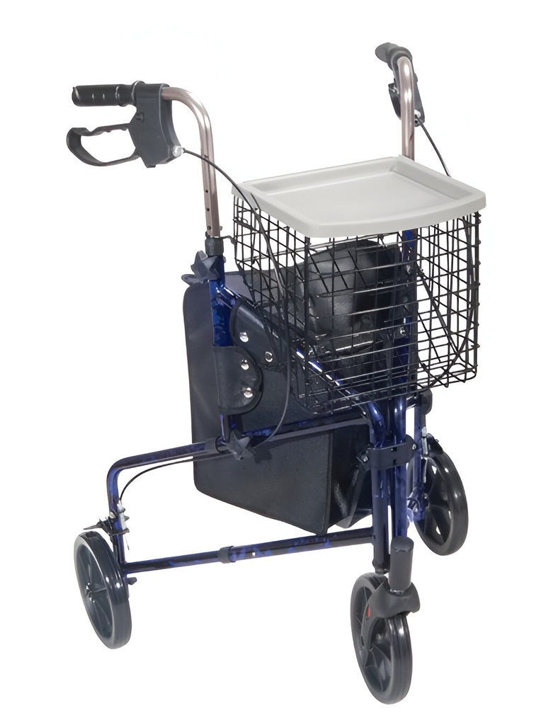 Andadera deluxe tipo rollator de tres ruedas