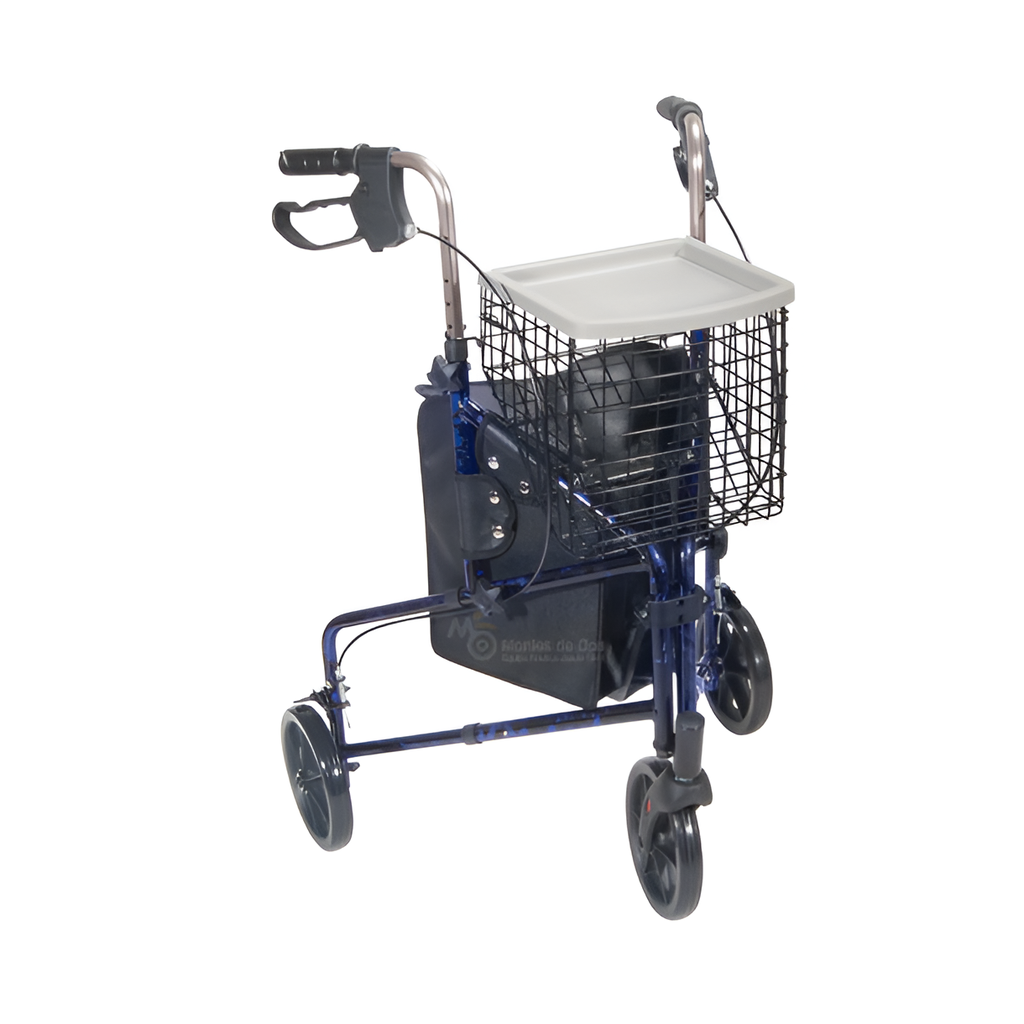 Andadera deluxe tipo rollator de tres ruedas