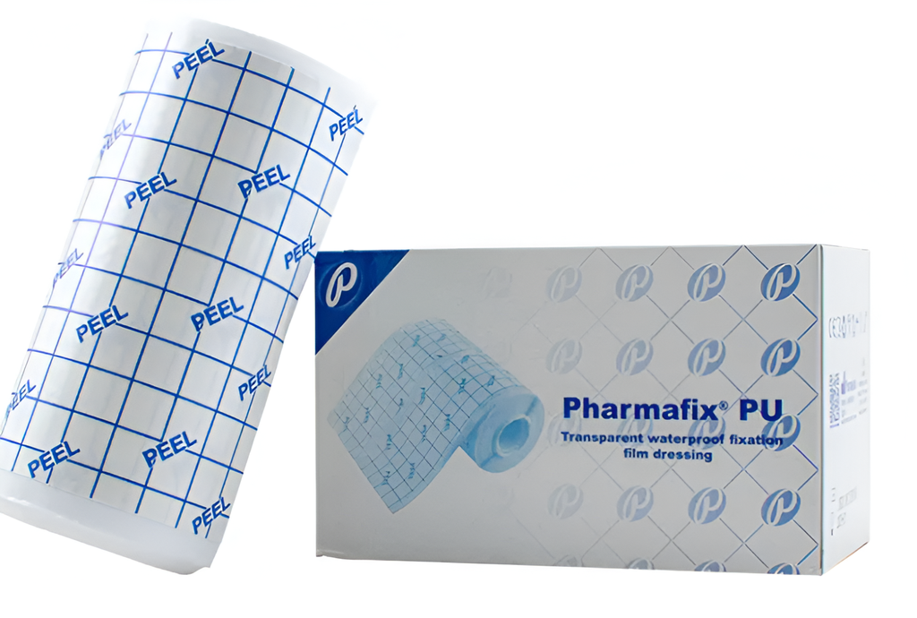 Cinta adhesiva transparente Pharmafix PU rollo