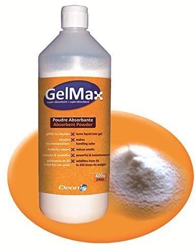 Gel Max Cleanis polvo super absorbente para desechos líquidos 1 L 400 gr