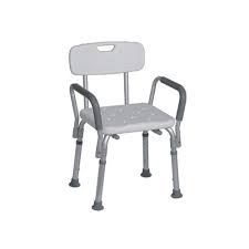 Silla de baño con respaldo y apoya brazos