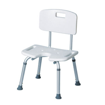 Silla de baño con respaldo y asiento en U