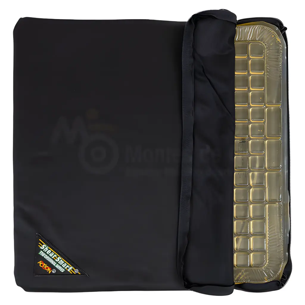 Cojín gel de polímero cuadriculado con cubierta