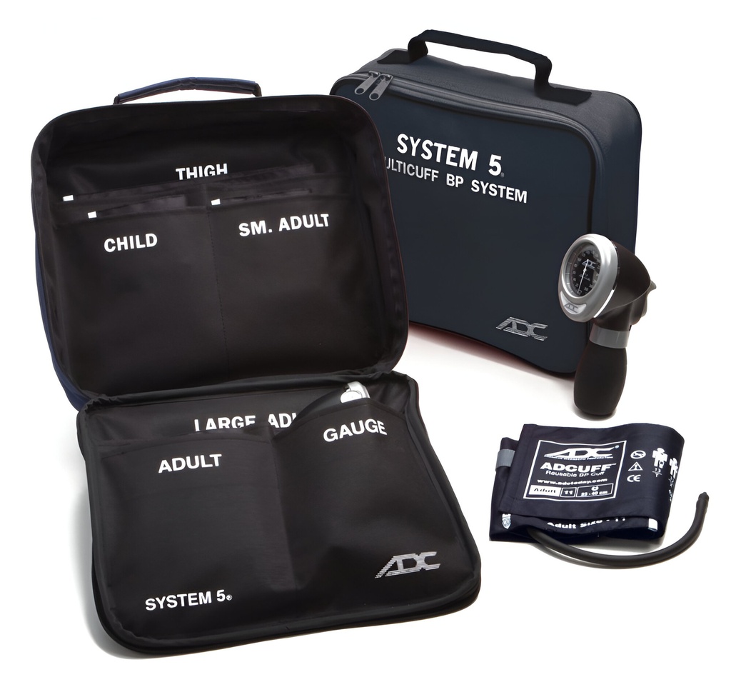 Kit esfigmomanómetro aneroide Multicuff, 5 brazaletes