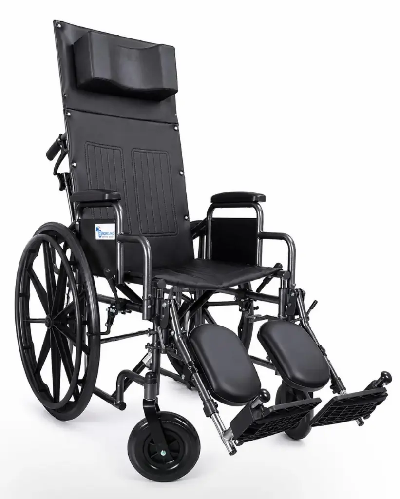 Silla de ruedas reclinable, vinil