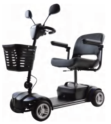 Scooter plegable de cuatro ruedas