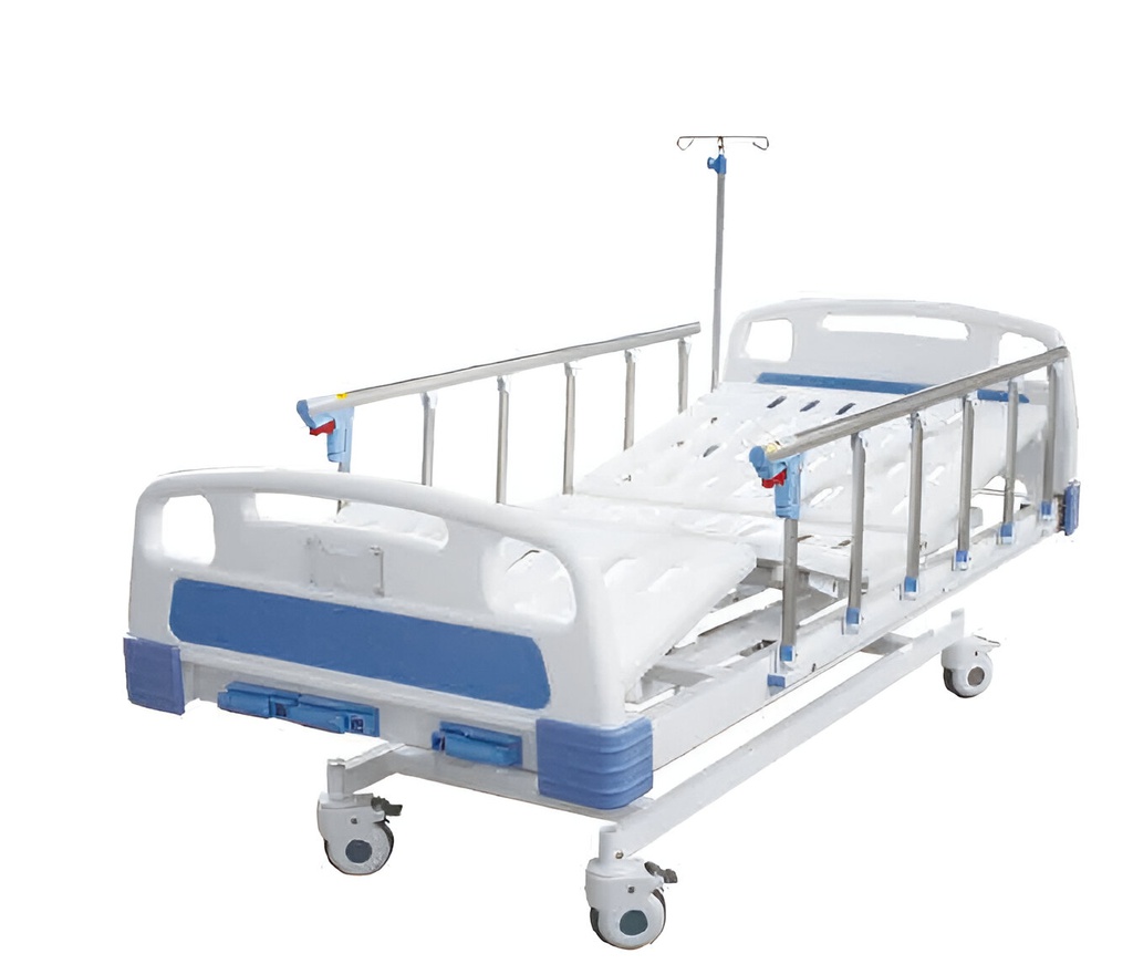 Cama manual con barandas, tres funciones