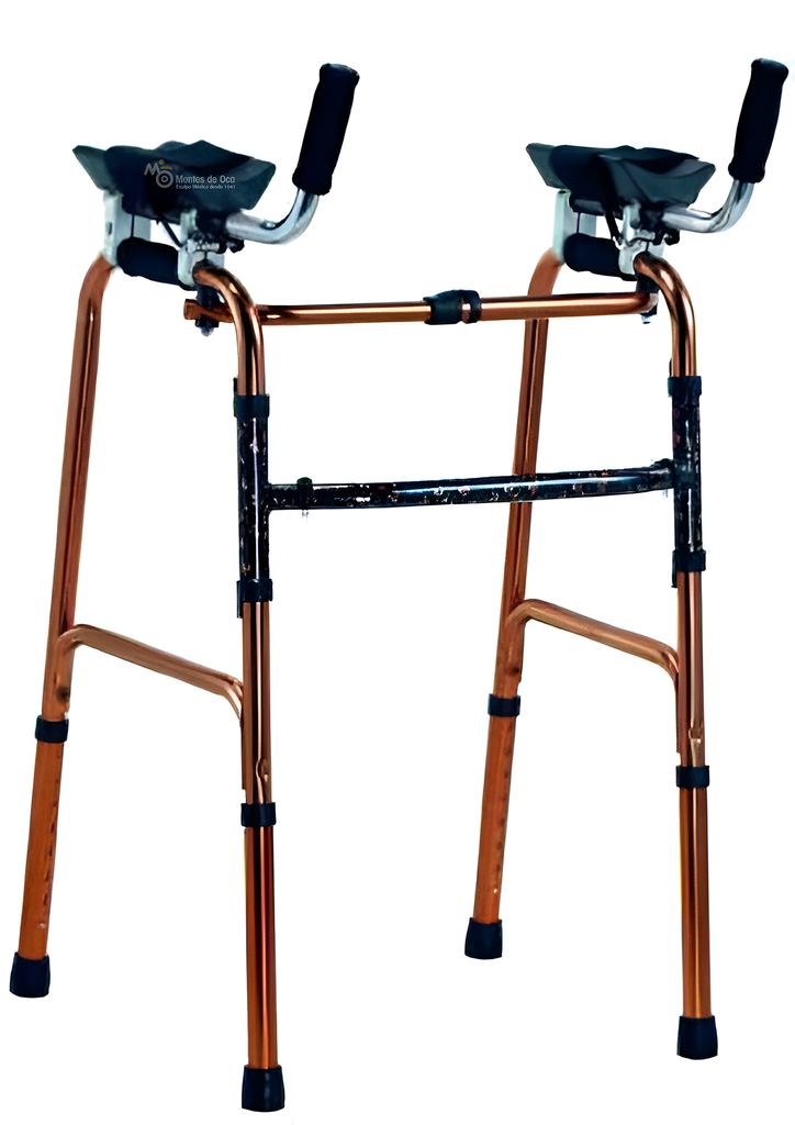 Andadera plegable con apoya brazos y altura ajustable