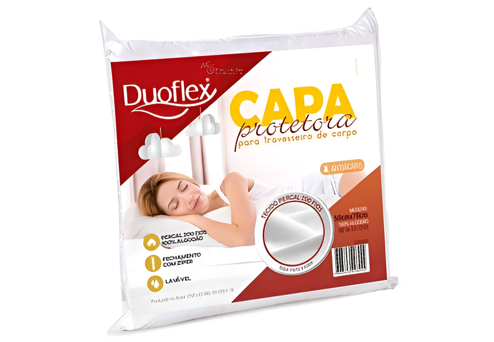 Funda protectora, antiácaros, para almohada tipo bastón.