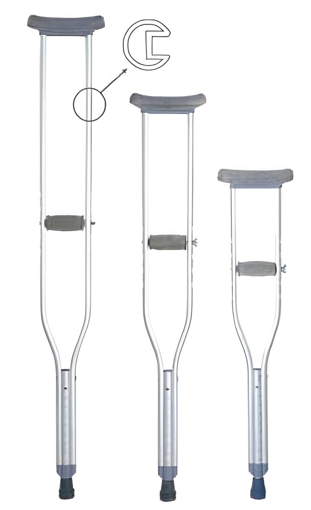 Muleta axilar DM, par