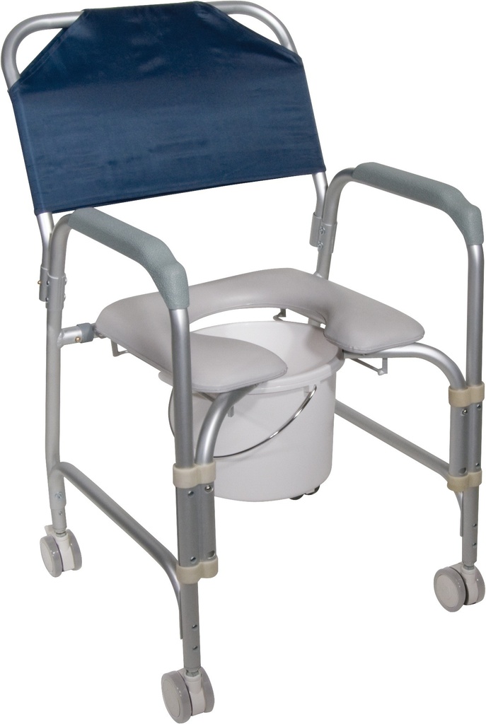 Shower Chair Alum w/Cstrs Drive Medical