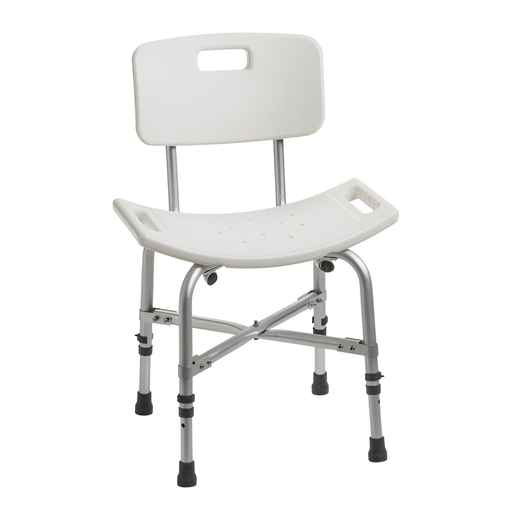 Silla de baño con respaldo bariátrica