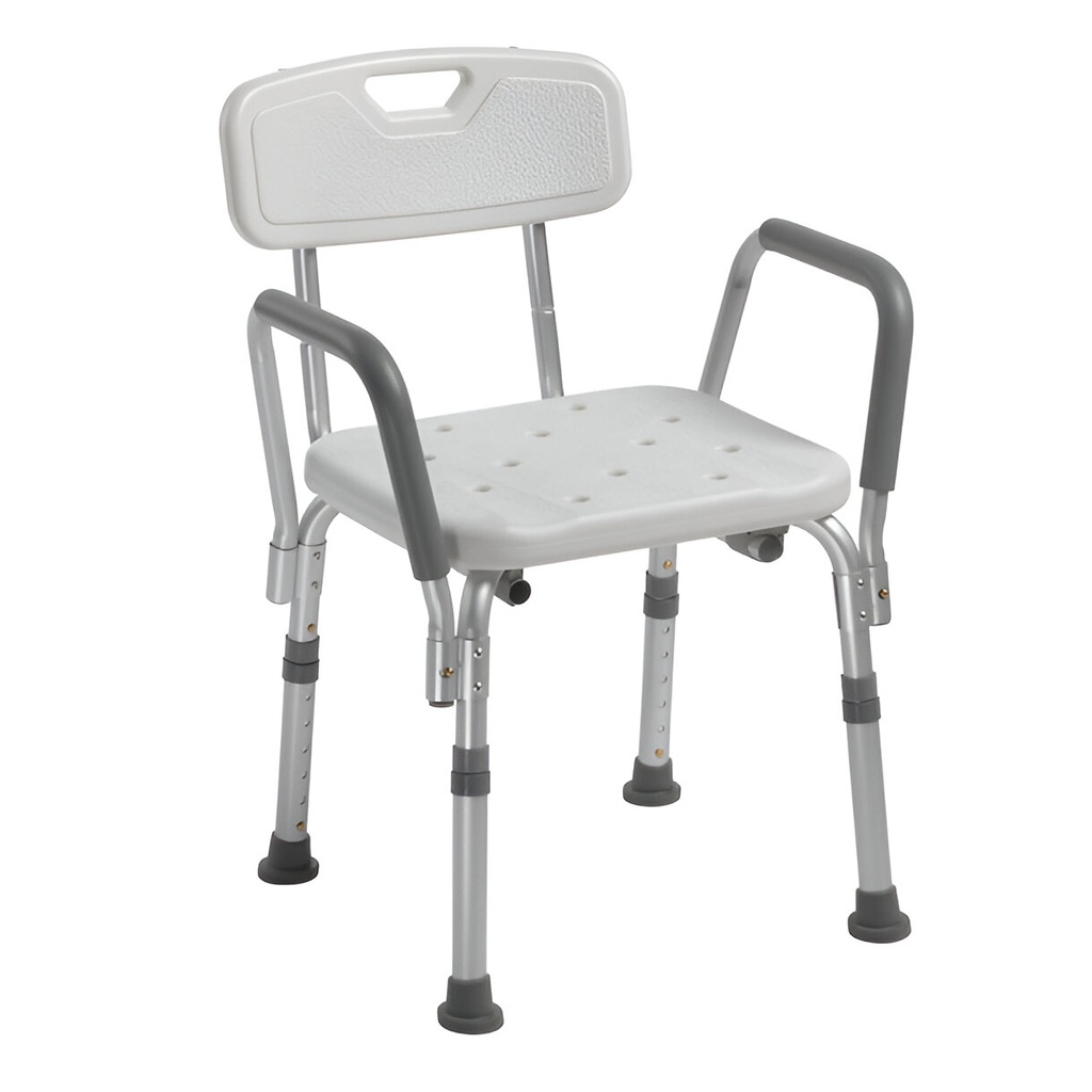 Silla de baño con respaldo y brazos