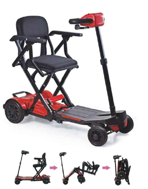 Scooter plegable de cuatro ruedas (silla de ruedas eléctrica)