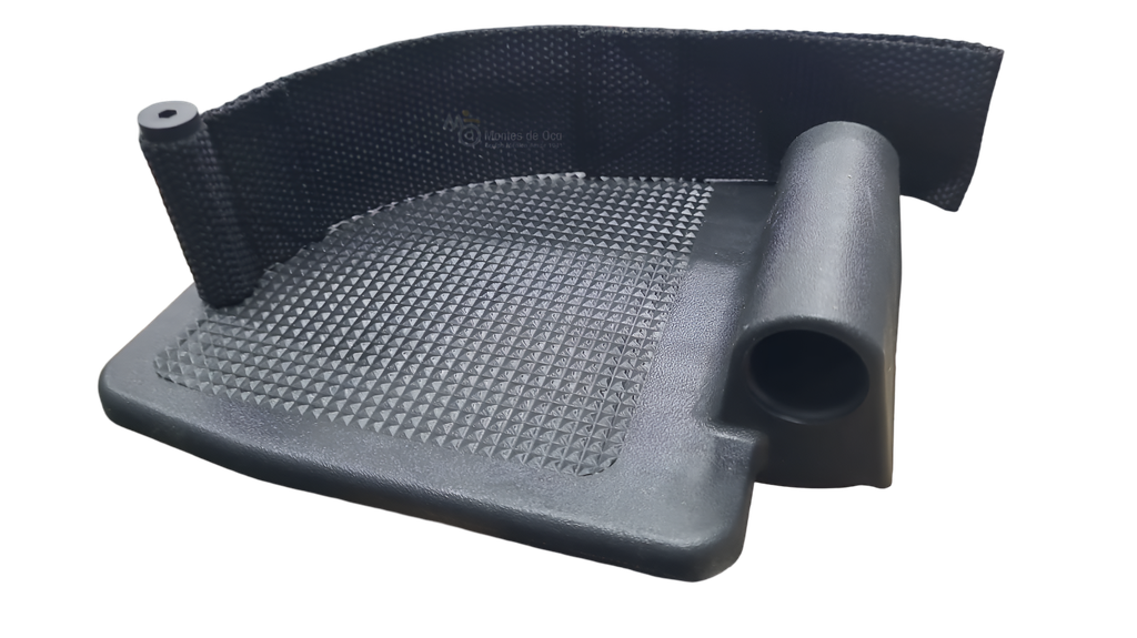 Apoya pie de plástico para silla de ruedas izquierdo